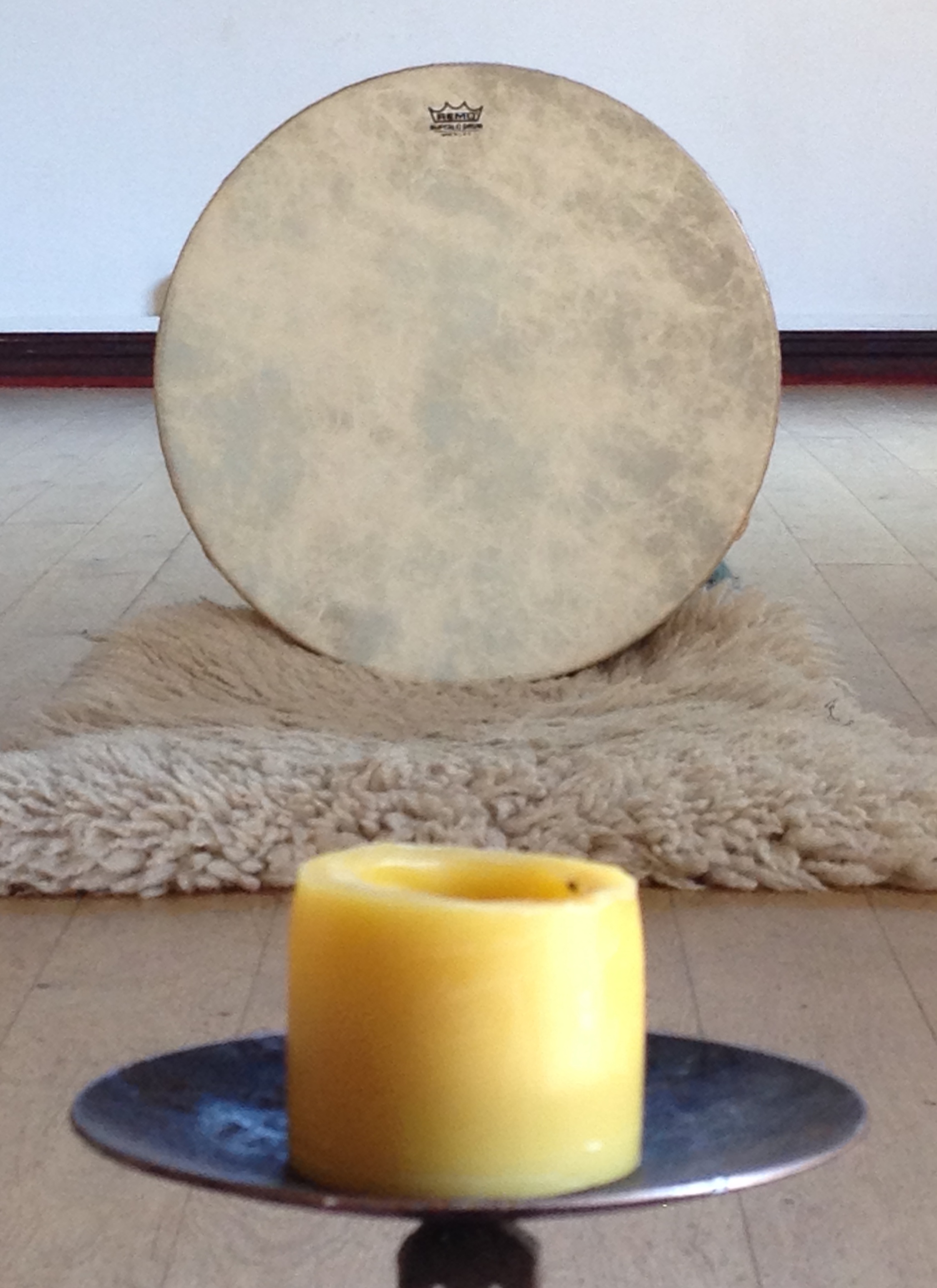Shaman's drum & candle